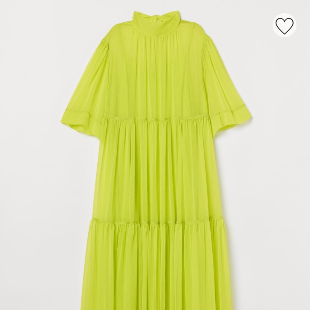 Sheer Neon Green Maxi Dress